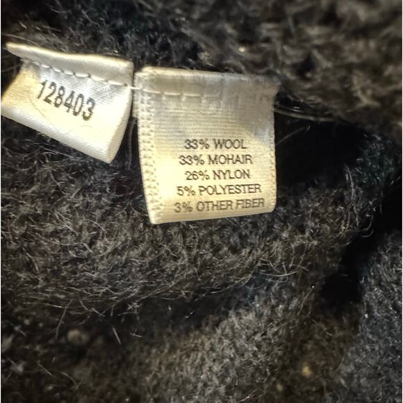 Vintage Y2K Ann Taylor Loft Wool Mohair Blend Off Shoulder Loose Knit Sweater - Picture 6 of 7